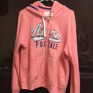 Aeropostale Light-Pink/Coral Zip-Up Hoodie